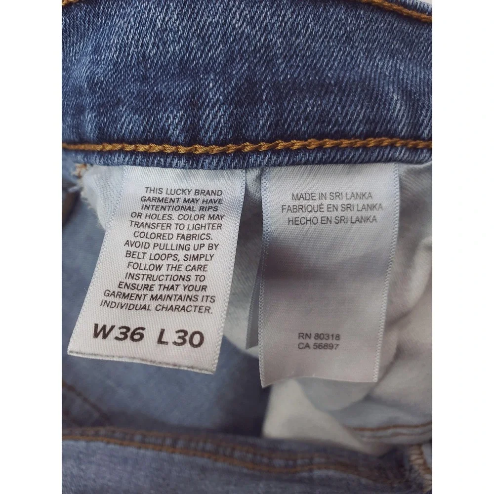 Lucky Brand 410 Jeans Mens 36x30 Blue Athletic Slim Stretch Denim Medium Wash